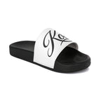 Men’s Slide Sandals with Gothic Calligraphy Design