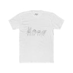 ASL Love Line Art Tee — "LOVE" Fingerspelling Cotton T‑Shirt