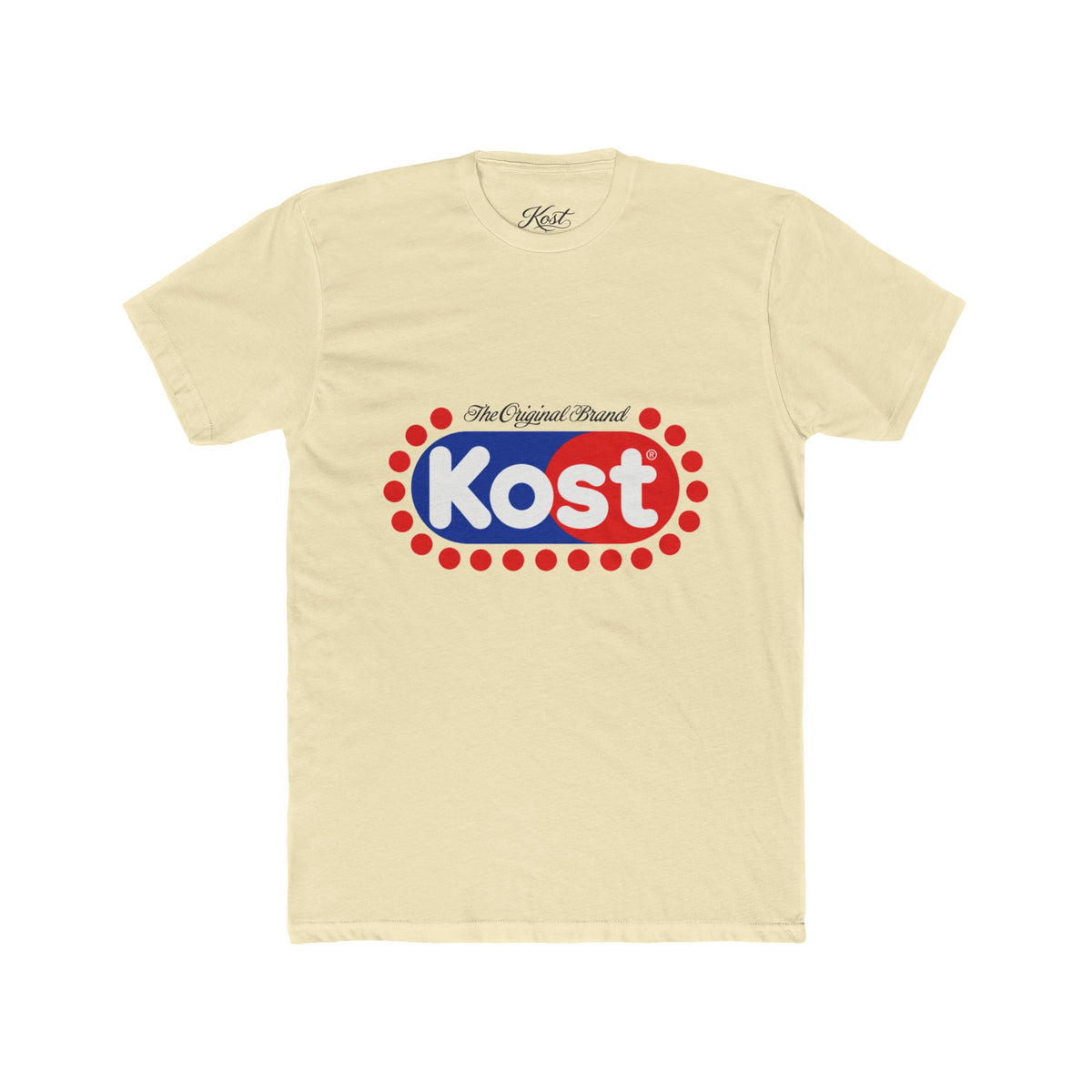 Kost Logo Tee — Retro Red & Blue Graphic T-Shirt