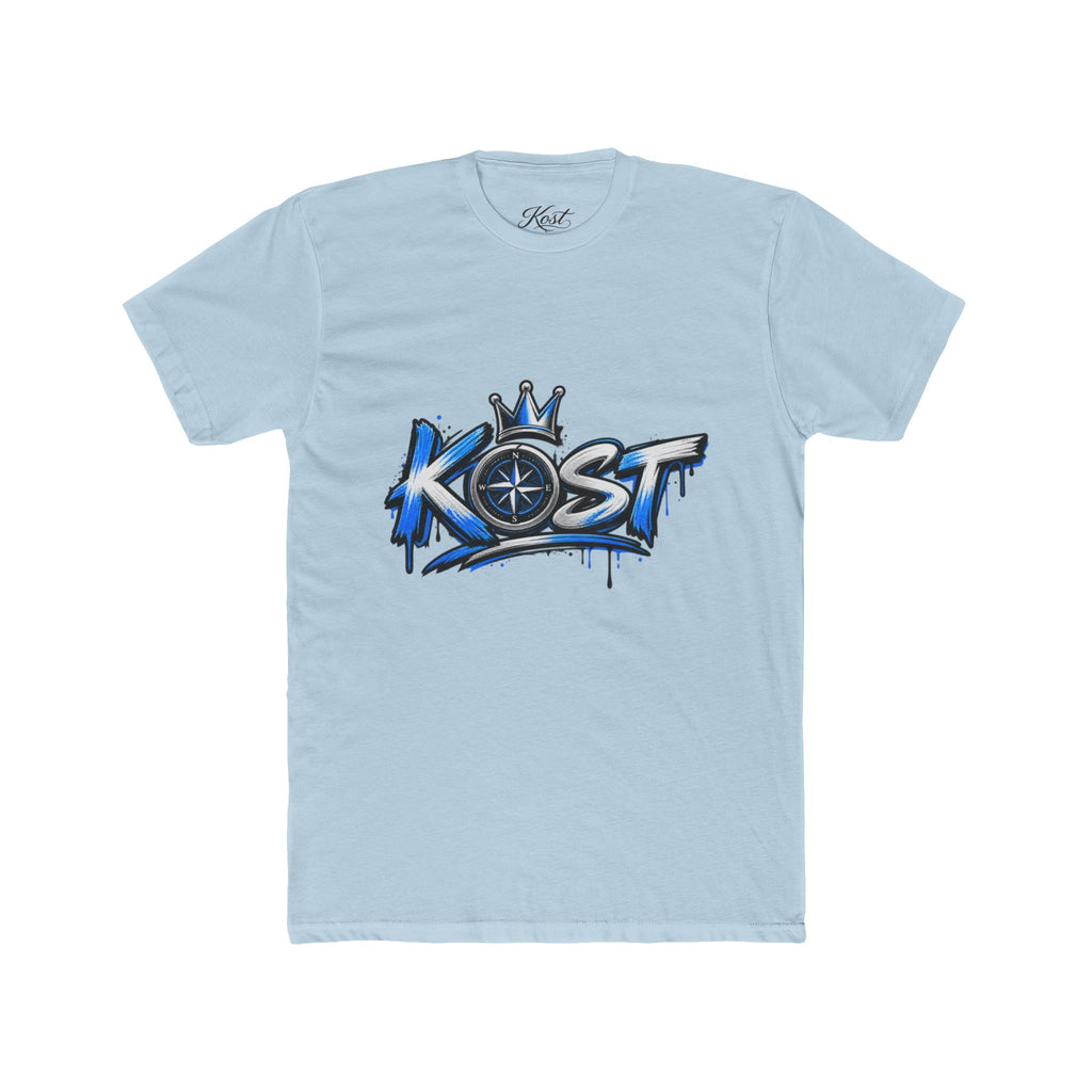 KOST Graffiti Logo T‑Shirt — Urban Streetwear Tee with Crown & Compass Design
