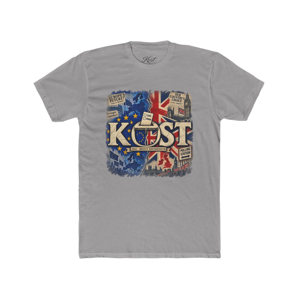 KOST Retro British-Inspired Graphic Tee — Vintage Union Jack Radio Design