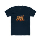 Retro 3D 'KOST' Graphic Tee — Vintage Orange Shadow Cotton T-Shirt