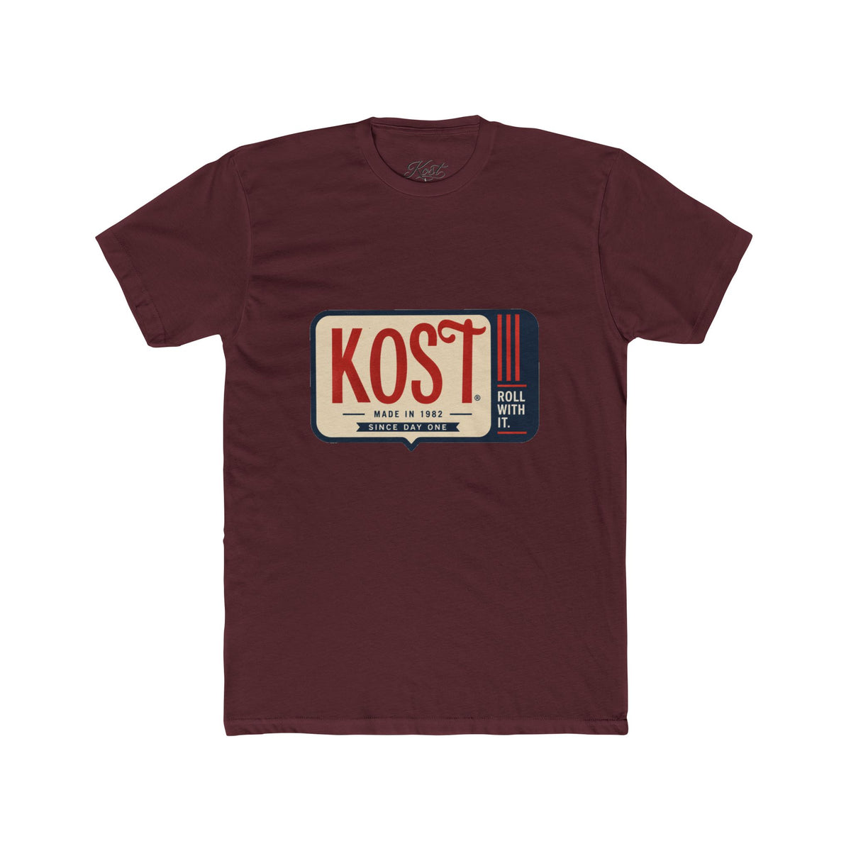 Kost Retro Speech Bubble Tee — "KOST" Vintage Radio Logo T-Shirt