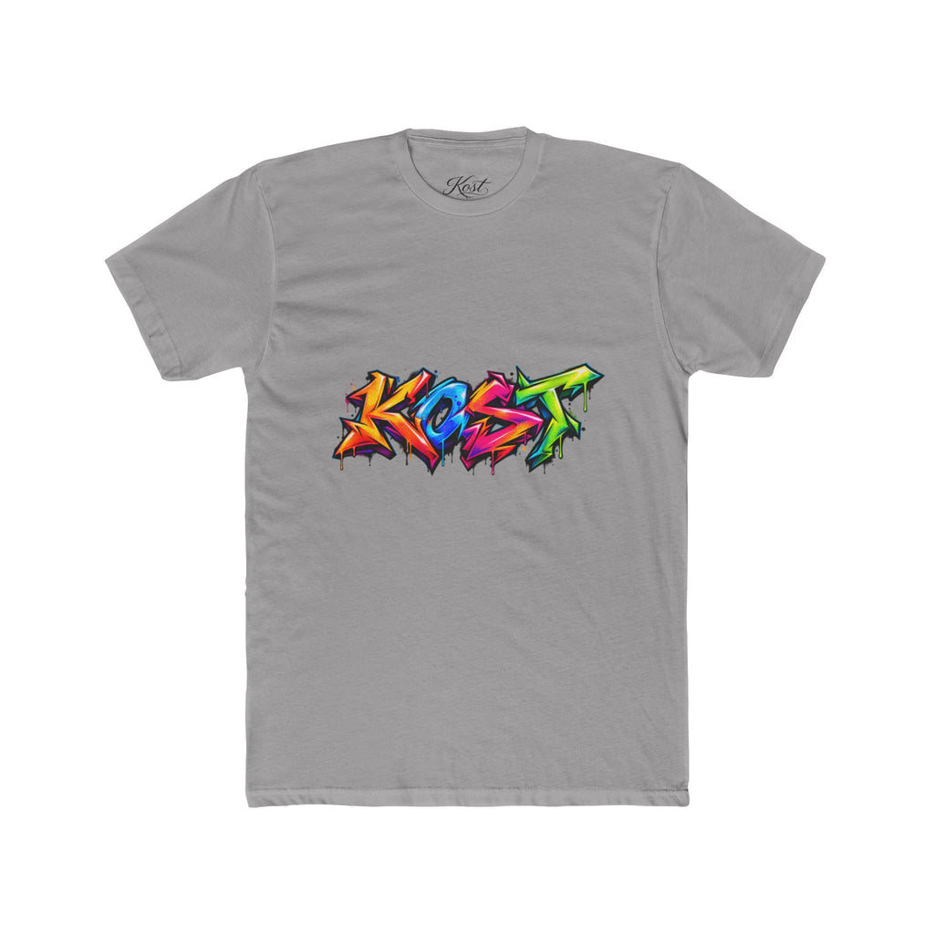 Graffiti 'Kost' Tee – Colorful Street Art Crew Neck T-Shirt