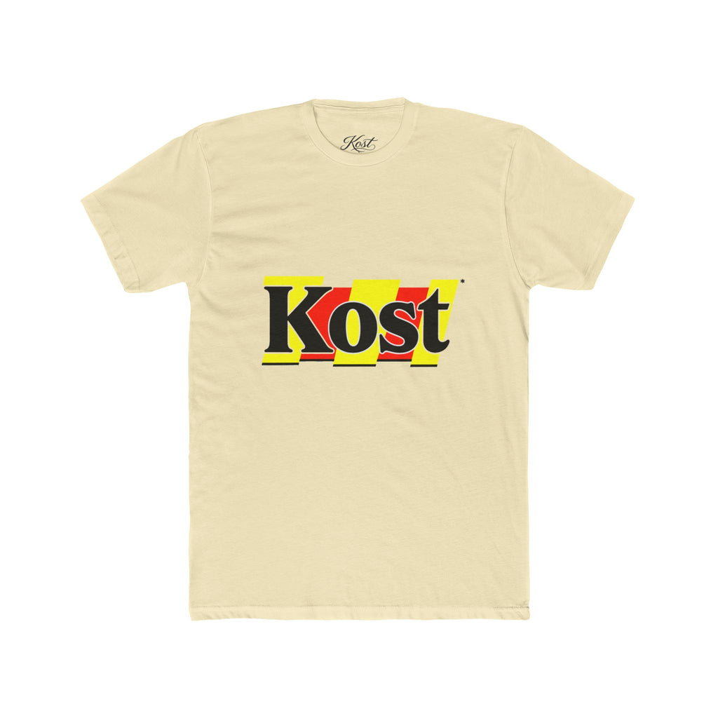 Kost Graphic Tee – Retro Yellow & Red Logo T-Shirt