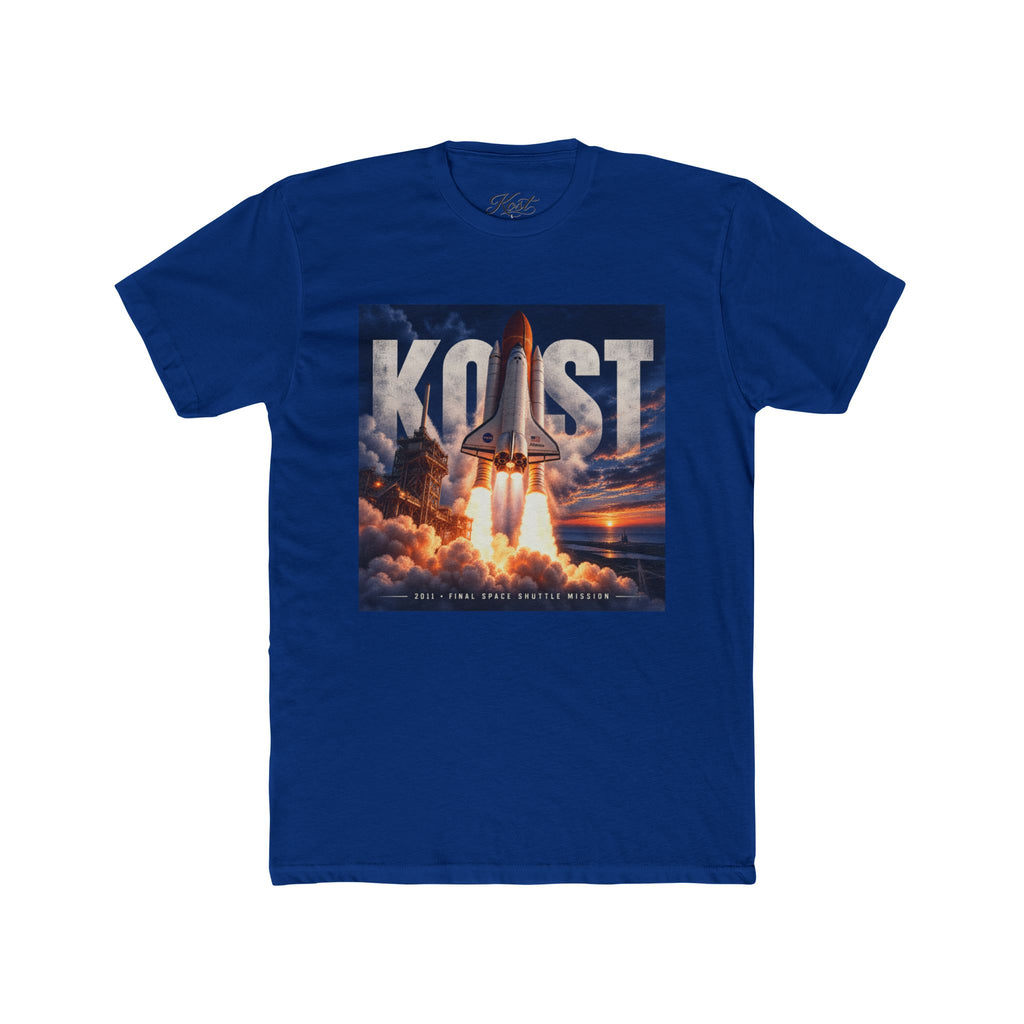 Space Shuttle Launch Graphic Tee — 'KOST' Retro Rocket Crew Shirt