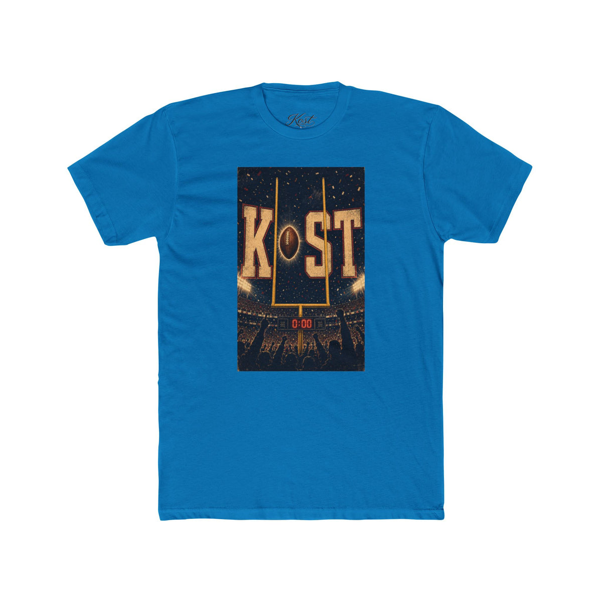 KOST Football Goal Tee — Vintage Stadium Graphic Crew Shirt