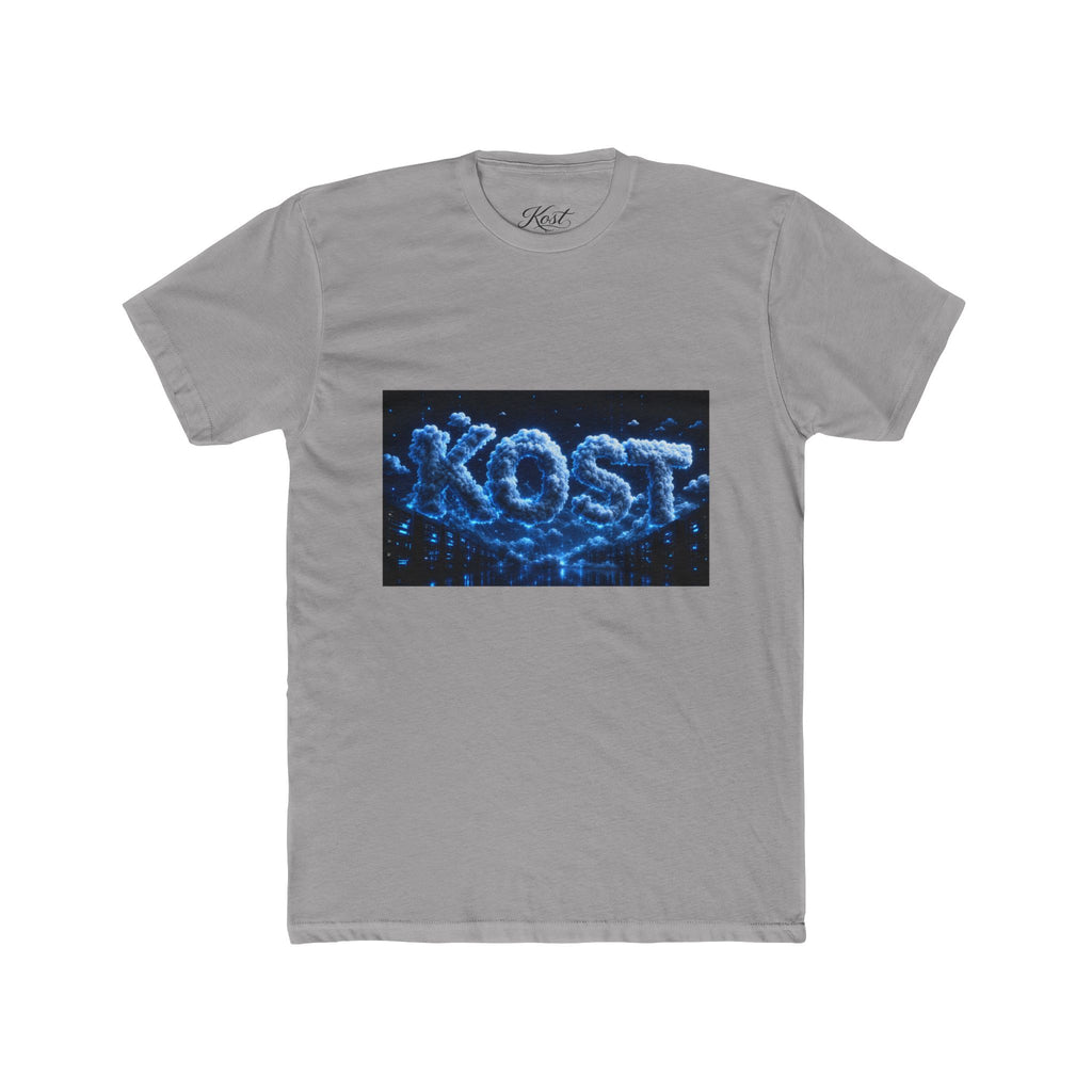 KOST Neon Bubble Logo Tee — Retro Blue Graphic T-Shirt