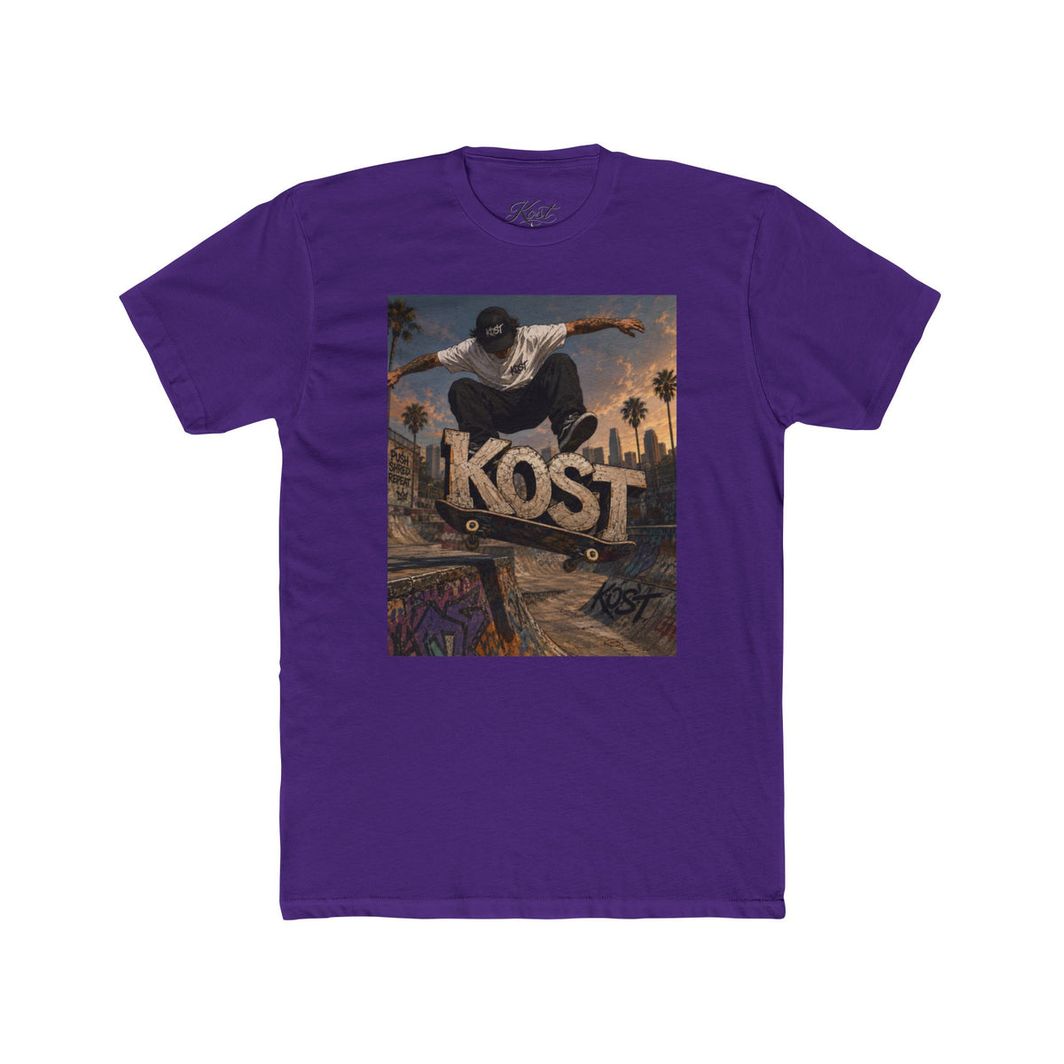Skater KOST Graphic Tee — Urban Skateboard Crew Shirt
