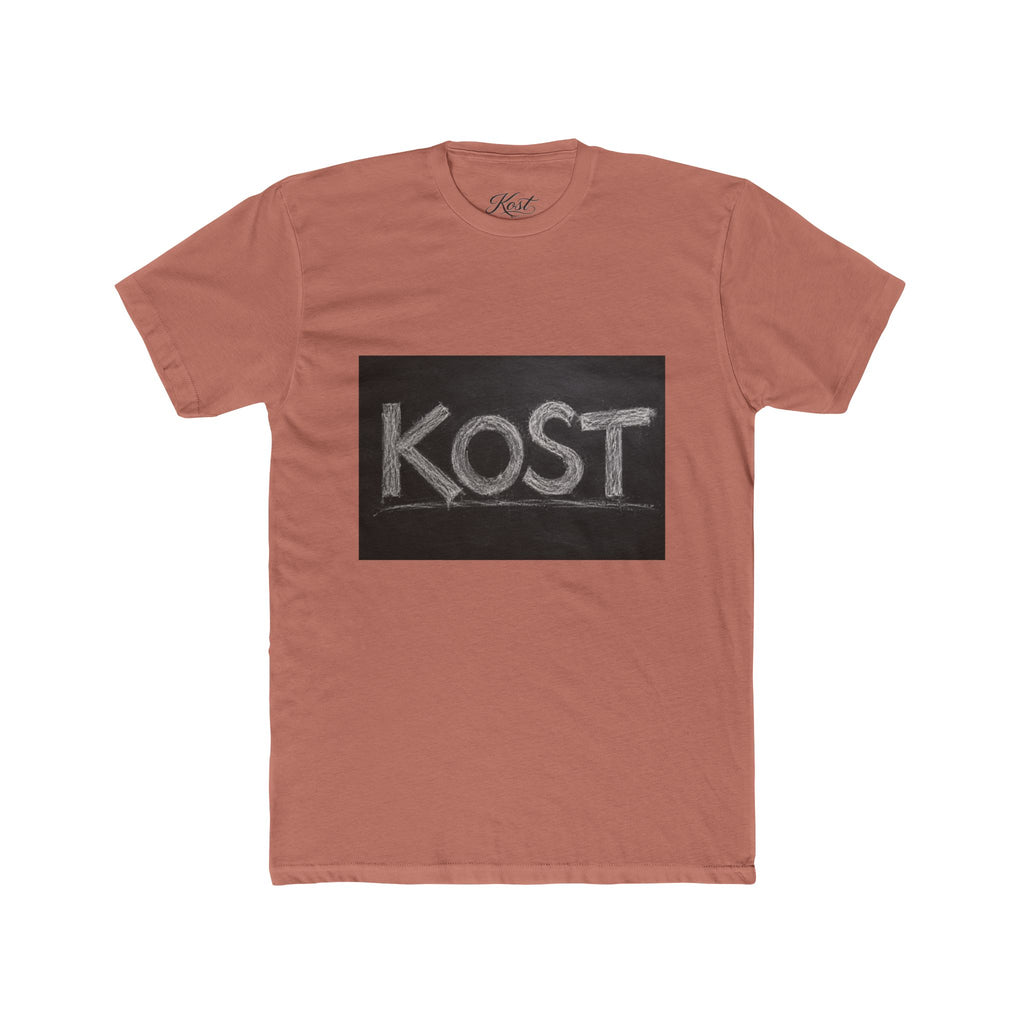 KOST Chalkboard Logo Tee — Vintage Chalk Graphic Cotton T‑Shirt