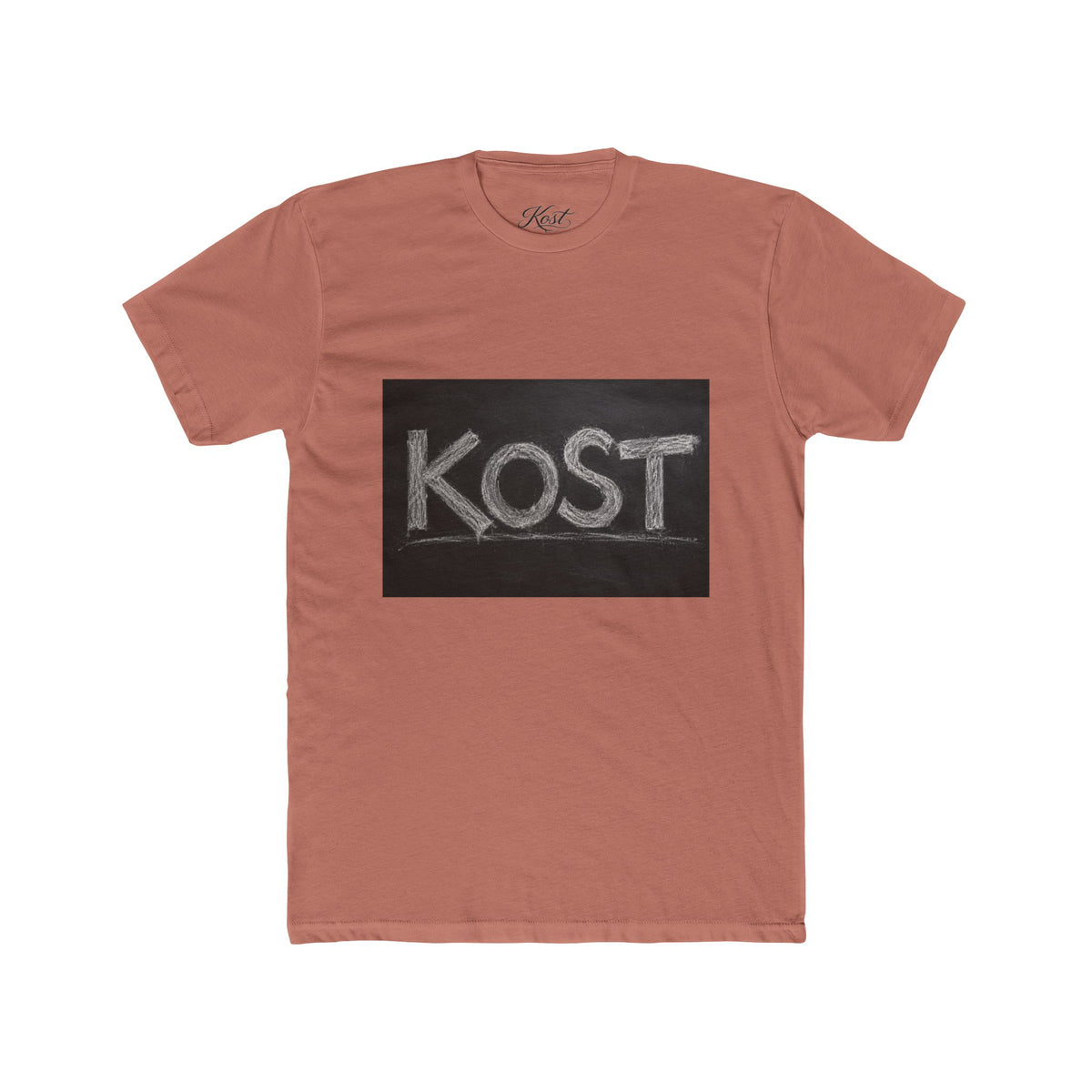 KOST Chalkboard Logo Tee — Vintage Chalk Graphic Cotton T‑Shirt