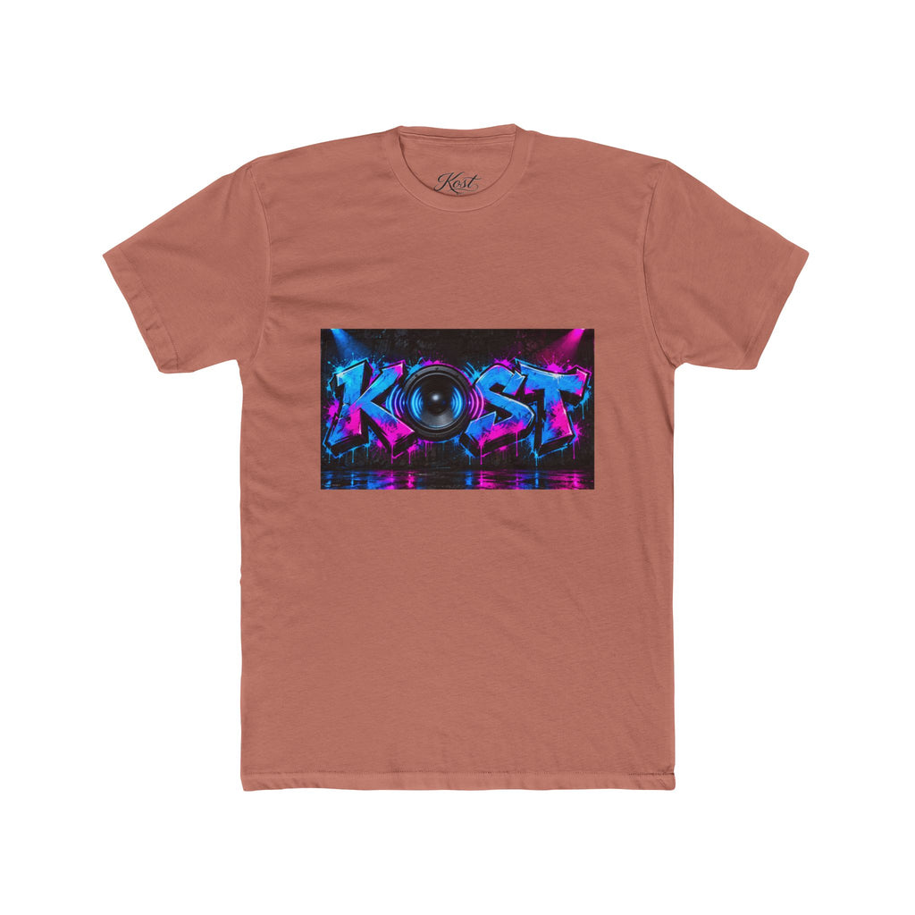 KOST Neon DJ Speaker Graphic T‑Shirt — Retro Vaporwave Music Tee