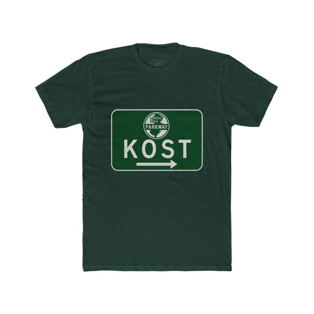 Kost Parkway Road Sign T‑Shirt — Retro Green Route Graphic Tee