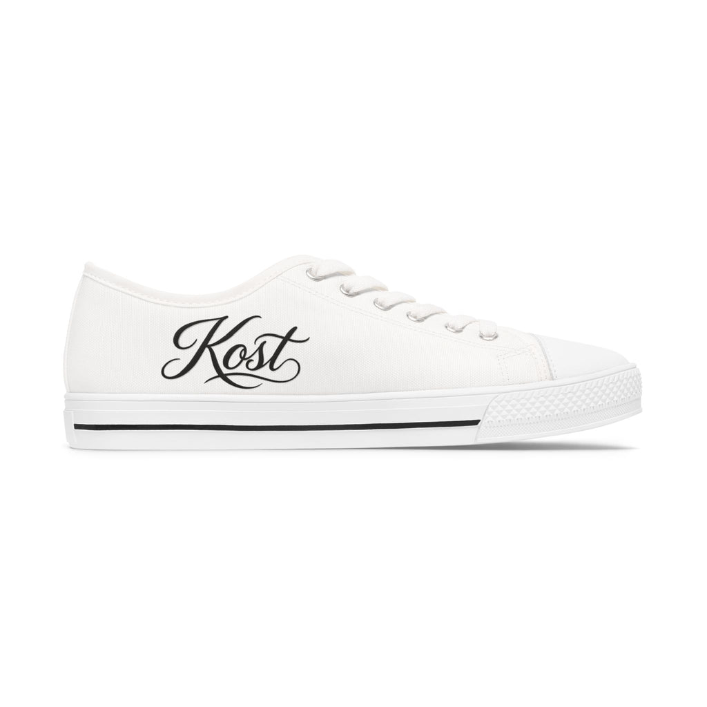 Women's Low Top Sneakers with Custom Script Logo