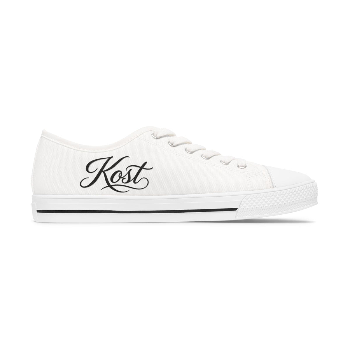 Women's Low Top Sneakers with Custom Script Logo