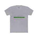 White Crew Tee — Minimal Green Stripe Graphic Tee