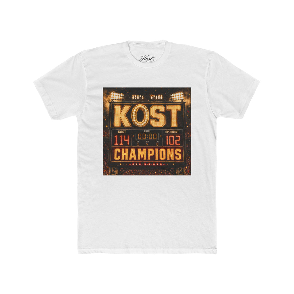 KOST Champions Basketball Scoreboard Tee – '114-102' Victory Shirt