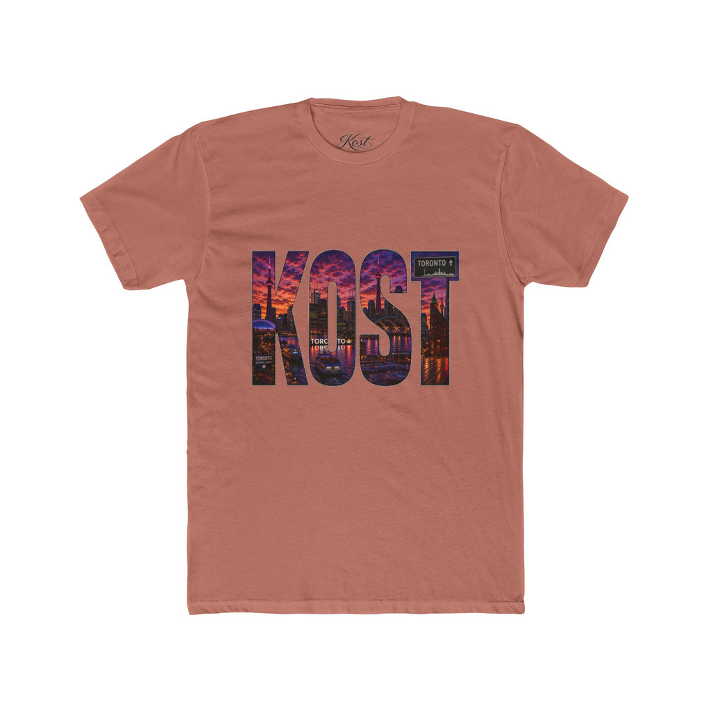 KOST Cityscape Logo Tee — Sunset Skyline Graphic T-Shirt