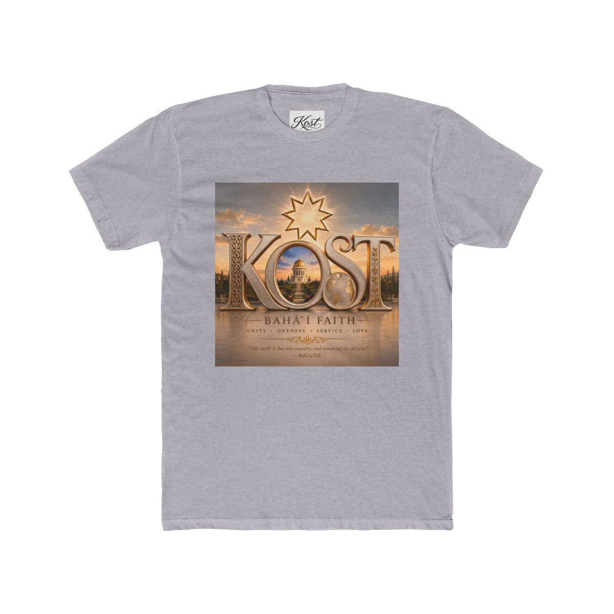 Bahá’í Faith K.O.S.T. Graphic Tee – Spiritual Sunrise Logo T-Shirt