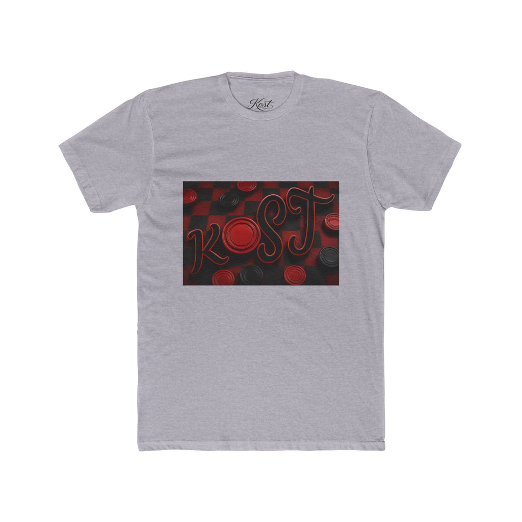 Abstract Red Bokeh Graphic Tee — 'Rogue' Script Design