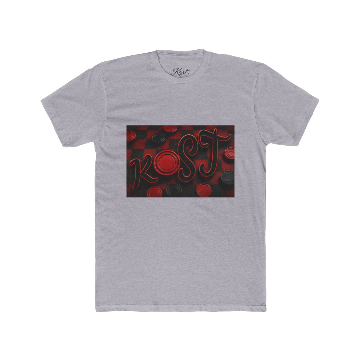 Abstract Red Bokeh Graphic Tee — 'Rogue' Script Design