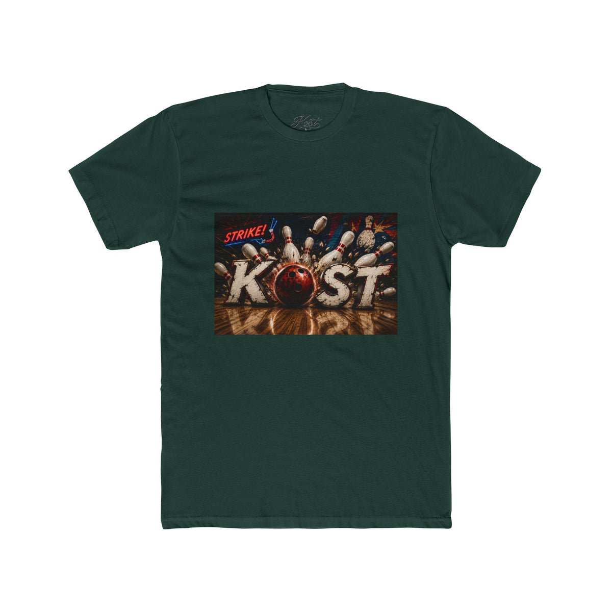 Bowling Strike Graphic Tee — "KOST" Pinfall Design
