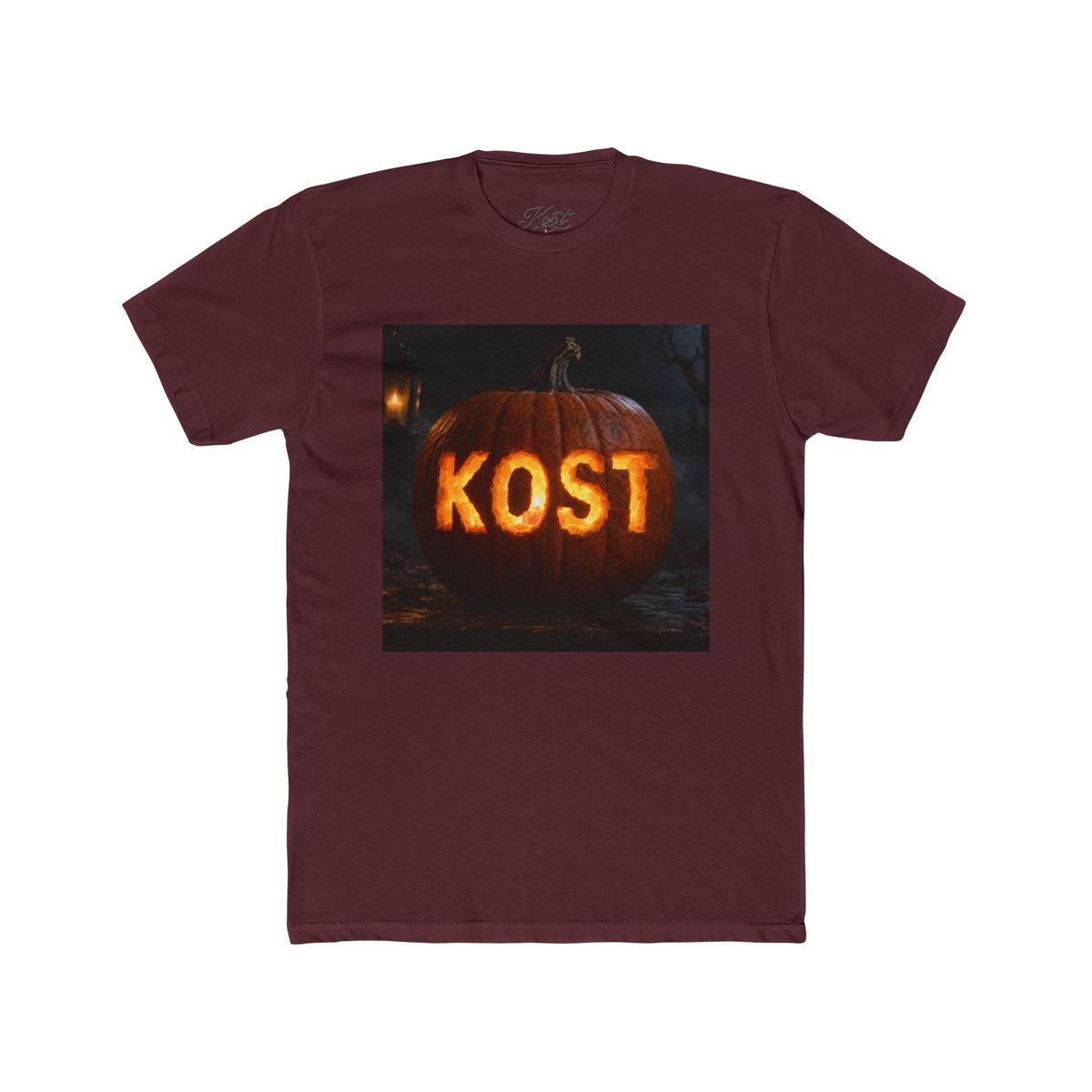 Pumpkin Carved 'KOST' Tee — Halloween Jack-O'-Lantern T-Shirt