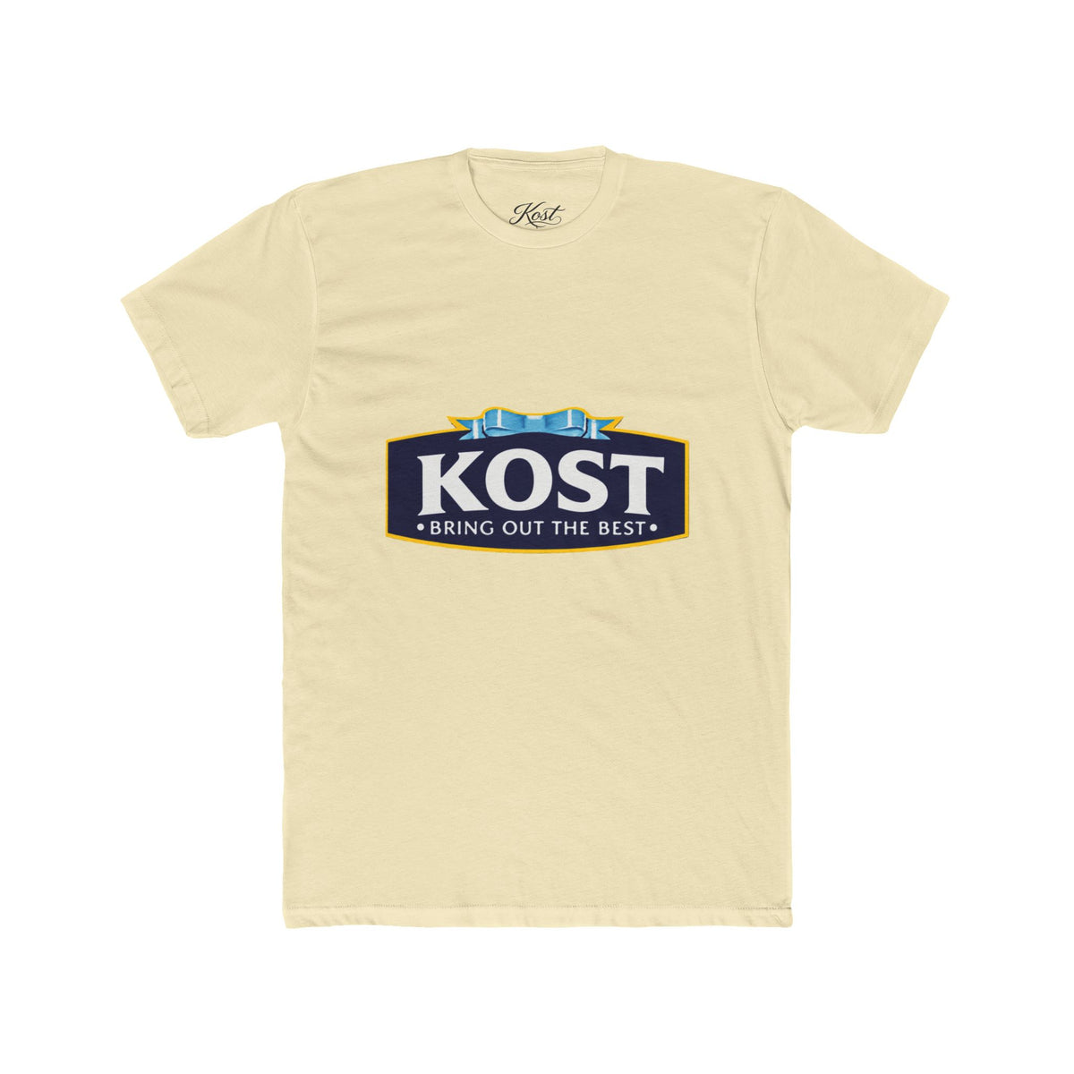 KOST Logo Tee — 'Bring Out The Best' Retro Badge Cotton T‑Shirt