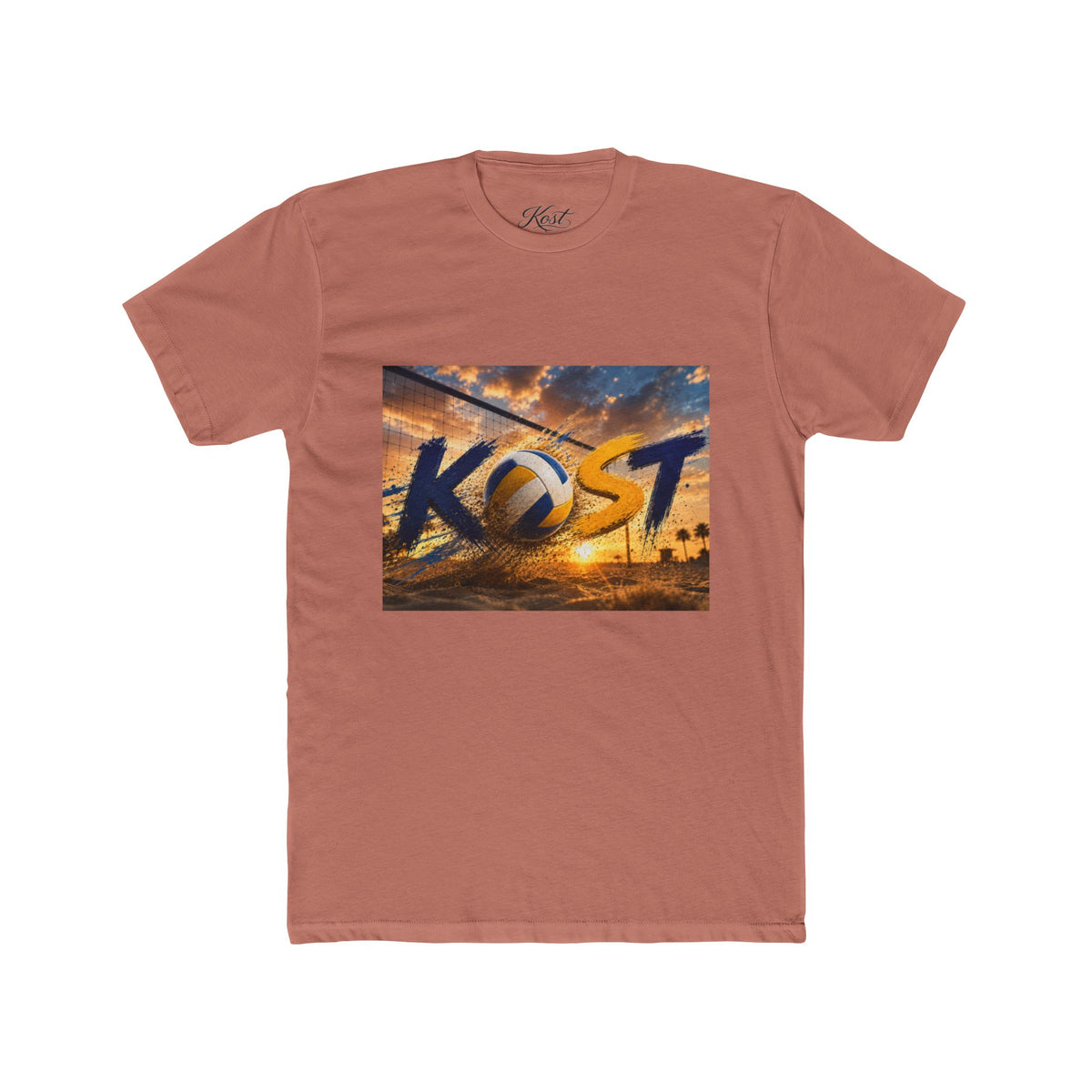 KOST Sunset Palm Tee — Vintage Radio Call Letters Beach T-Shirt