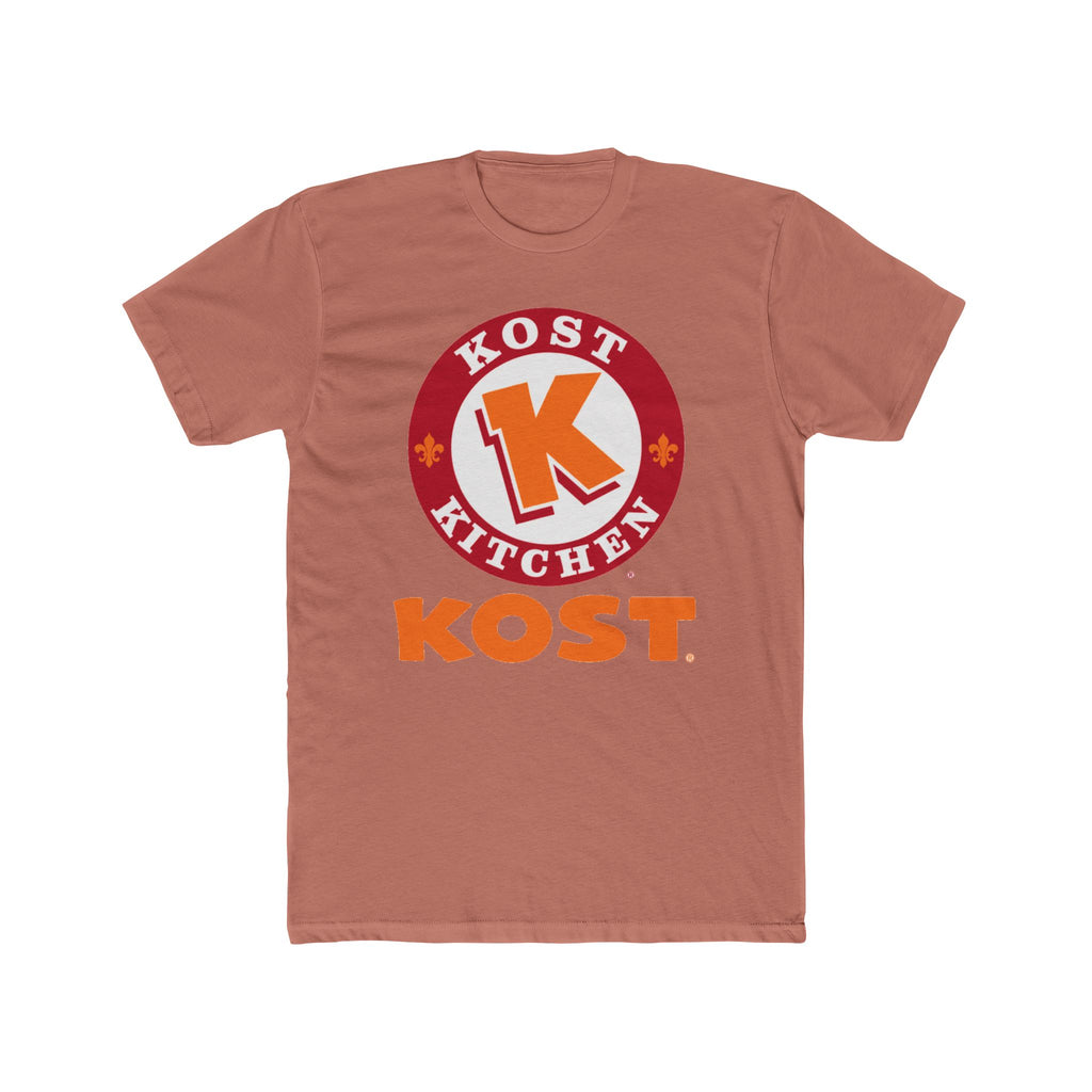 T-Shirt — Kost Kitchen Logo Tee (KOST) | Retro Orange & Red Restaurant Shirt