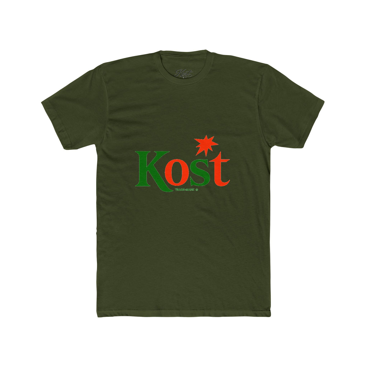 Kost Logo Tee — Retro Green & Red Graphic T-Shirt