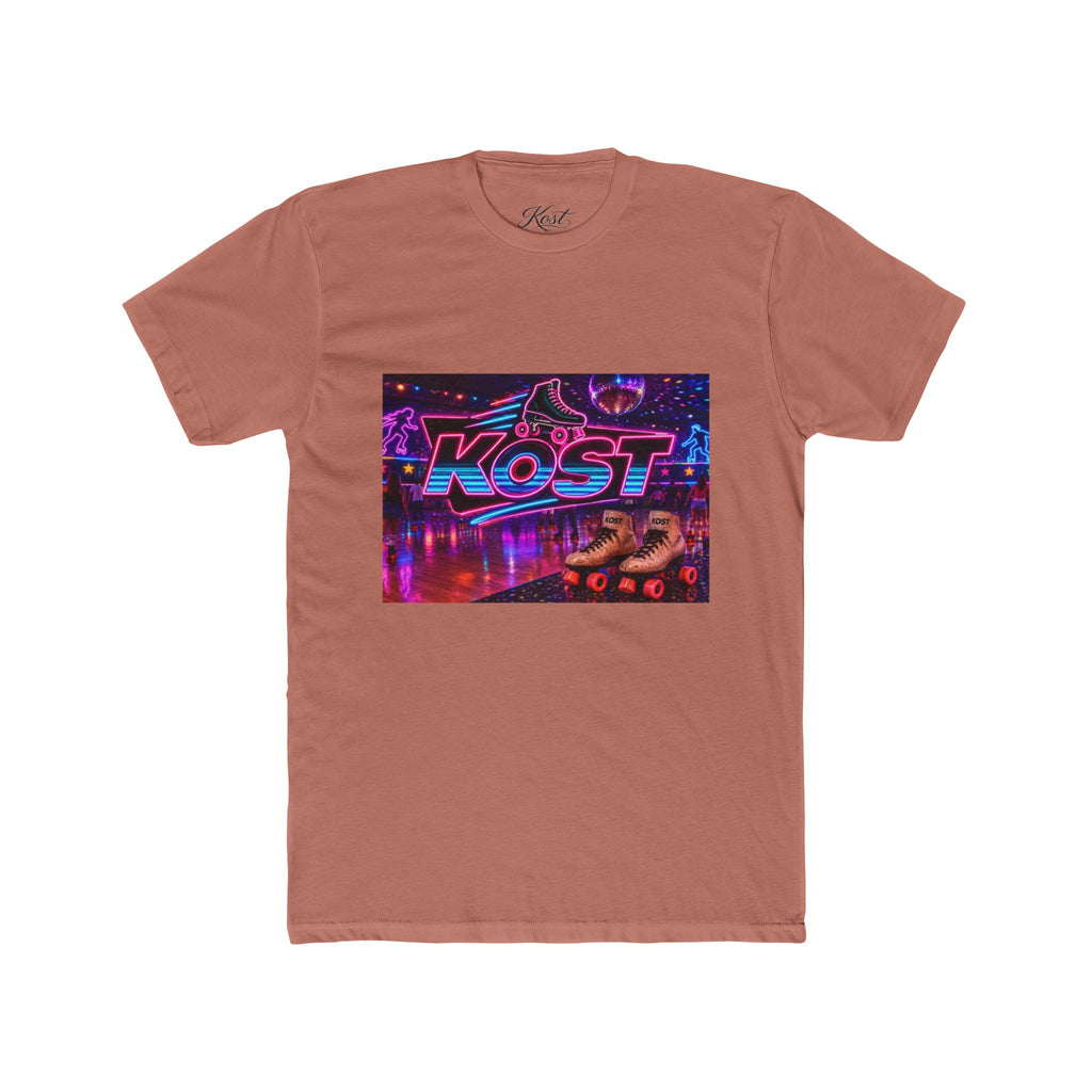 Retro Roller Disco Tee — “KOST” Neon Skate Graphic T-Shirt