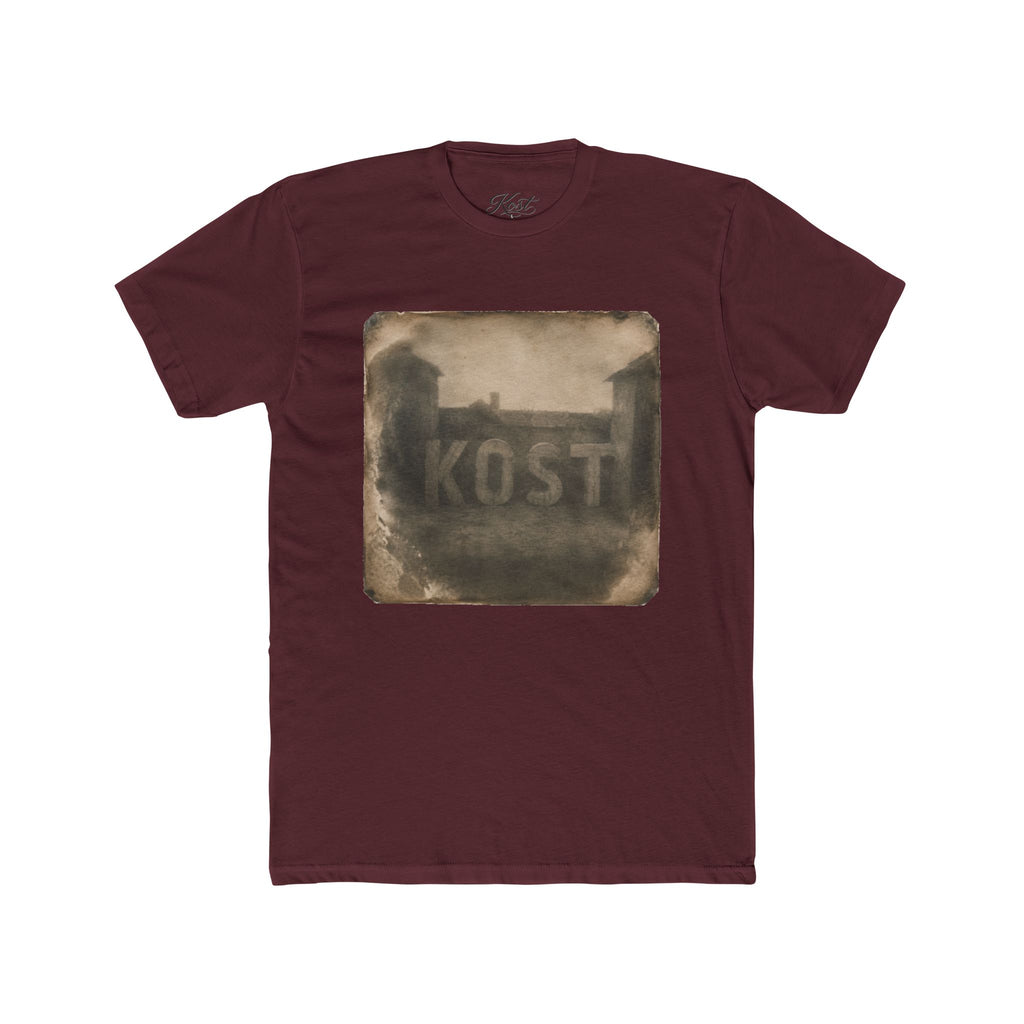 Vintage Photo Tee — 'KOST' Sepia Building Graphic