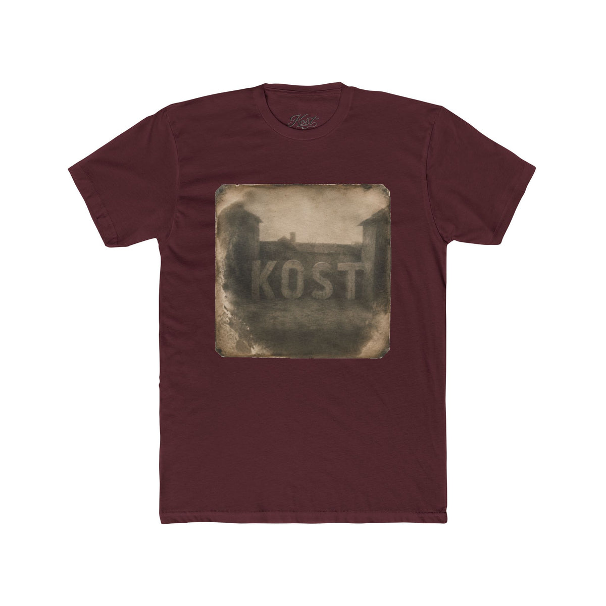 Vintage Photo Tee — 'KOST' Sepia Building Graphic