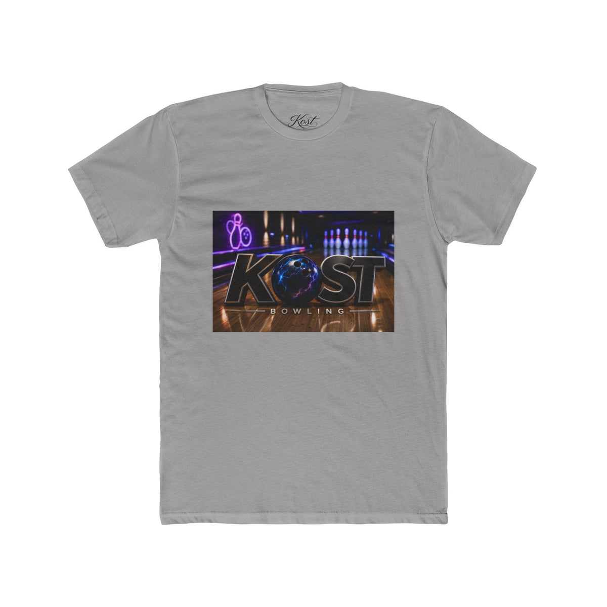 KØST Bowling Alley Photo Tee — Retro Neon Bowling Shirt