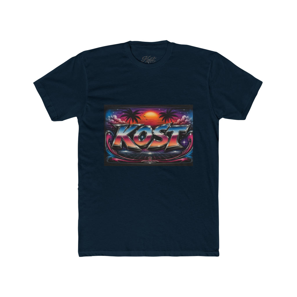KOST Retro Sunset Tee — 80s Vaporwave Beach Graphic T-Shirt