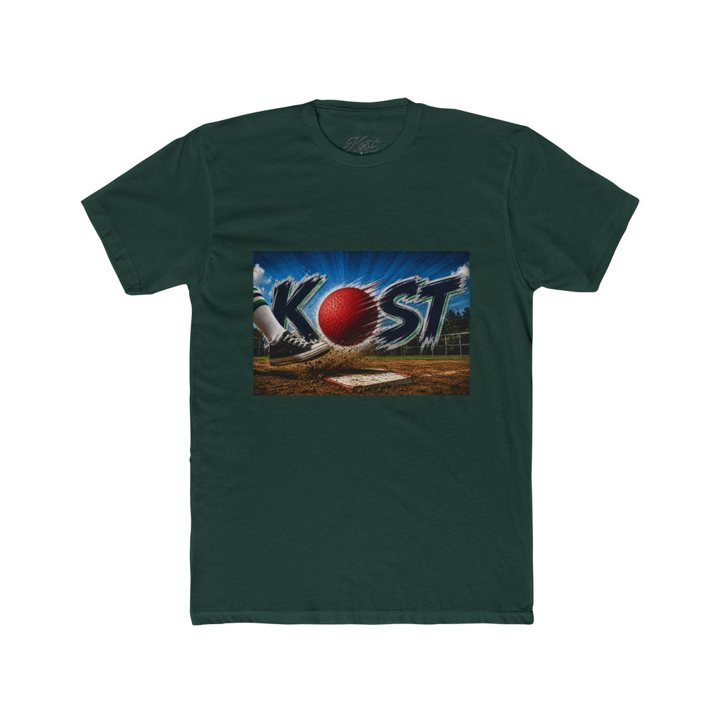 Baseball Graphic Tee — "KOST" Red Ball Field Design