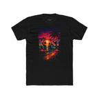 Retro Sunset Beach T-Shirt — 'Coast' Neon Palm Graphic Tee