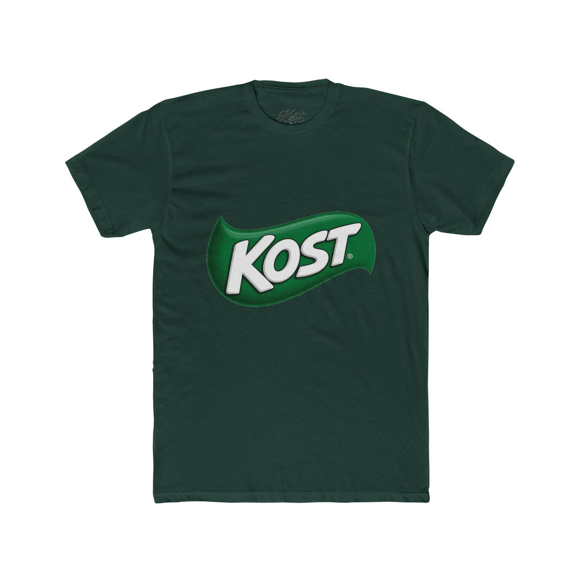 Kost Logo Tee — Retro Green Badge Graphic T-Shirt