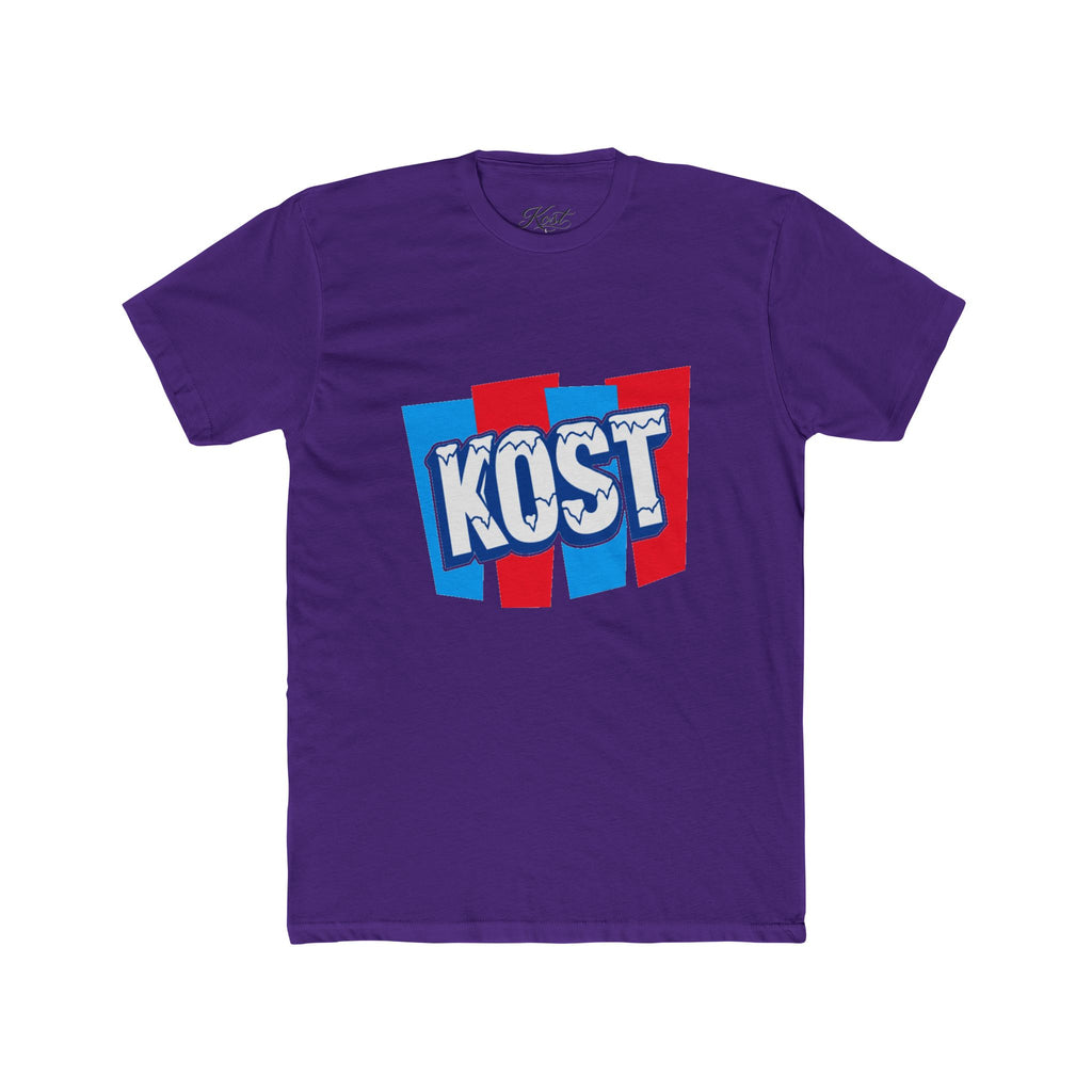 Kost Retro Logo T-Shirt — Red & Blue Graphic Crew Tee
