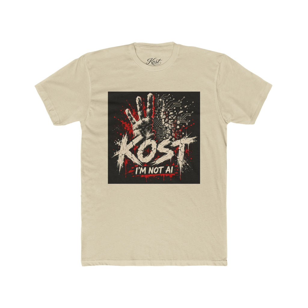 T-Shirt — KOST "I'm Not Al" Graphic Tee (Handprint Horror Design)