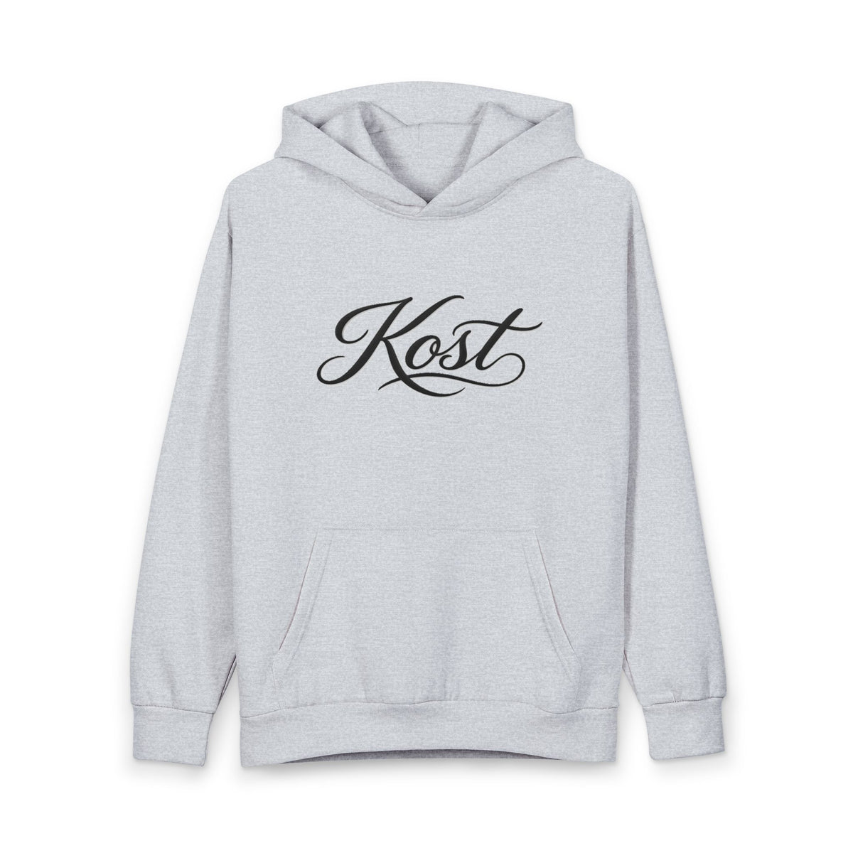 Kost Script Hoodie — Minimalist Script Pullover Hoodie