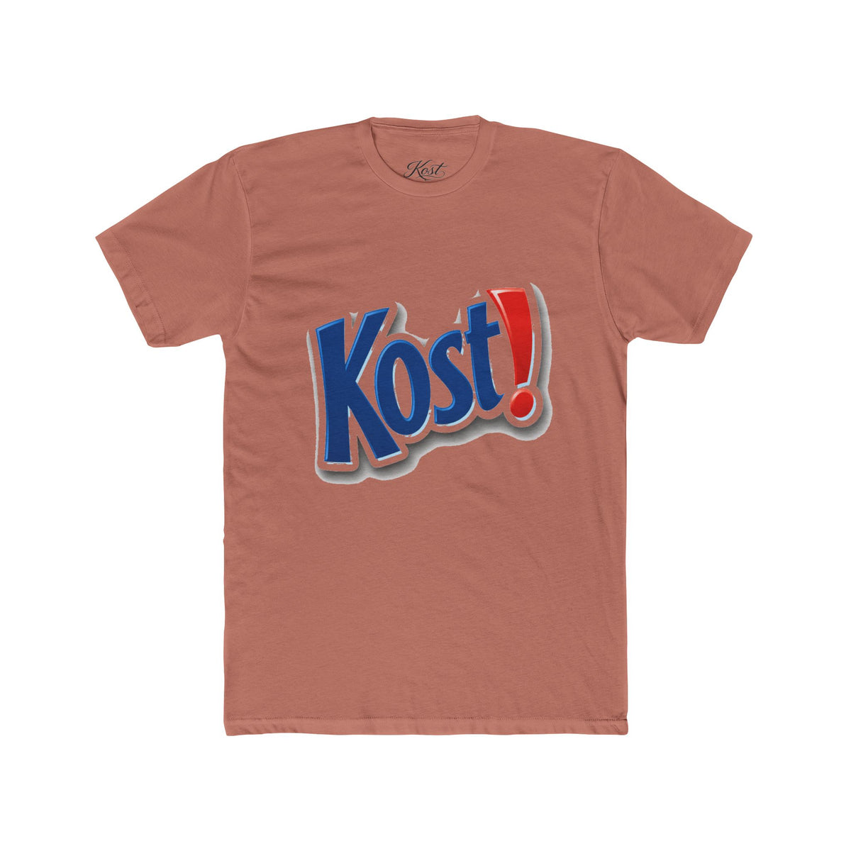 Kost! Logo Graphic Tee — Retro Soda-Style Chest Print Shirt