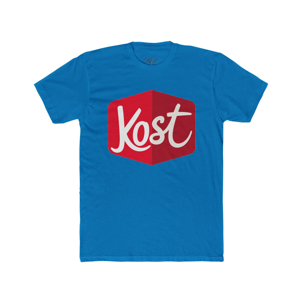 Kost Logo Tee — Retro Red Hexagon Graphic T-Shirt