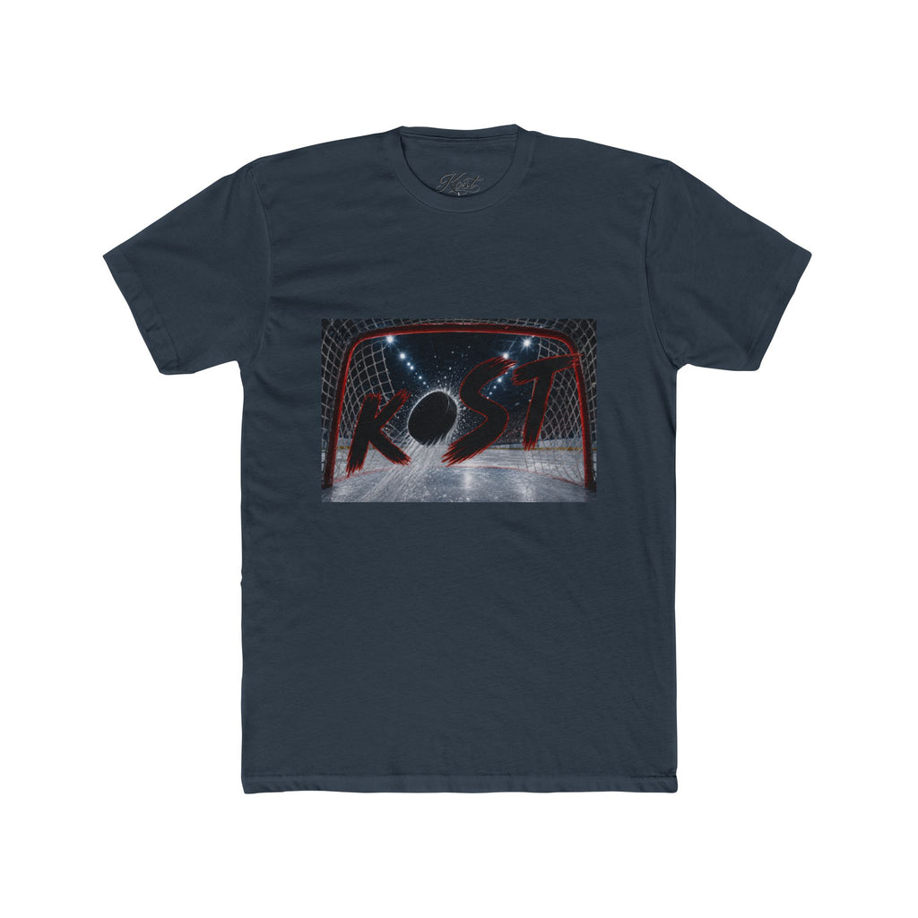 Retro Hockey Rink Graphic Tee — 'KO' Puck Design