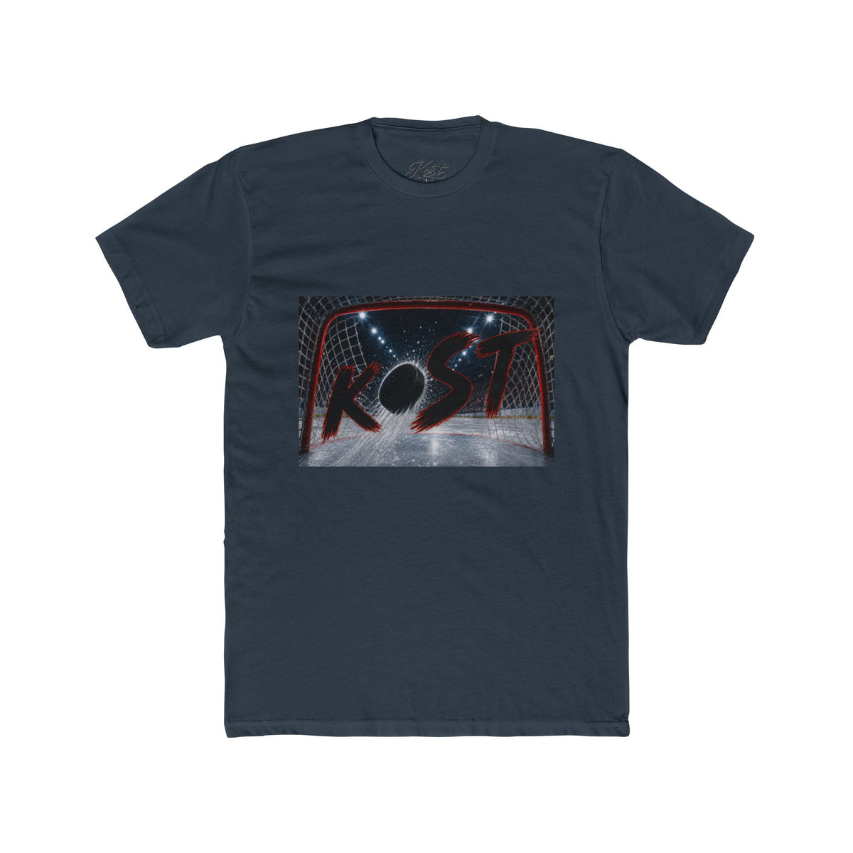 Retro Hockey Rink Graphic Tee — 'KO' Puck Design