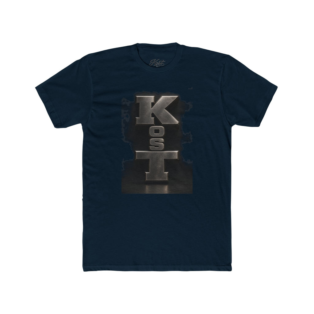 Kosl Vertical Monogram Tee — Bold Industrial Lettering Graphic T‑Shirt