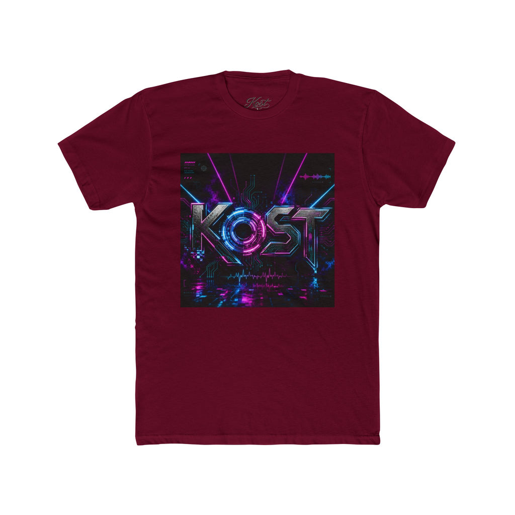 KOSY Neon Geometric Graphic T-Shirt