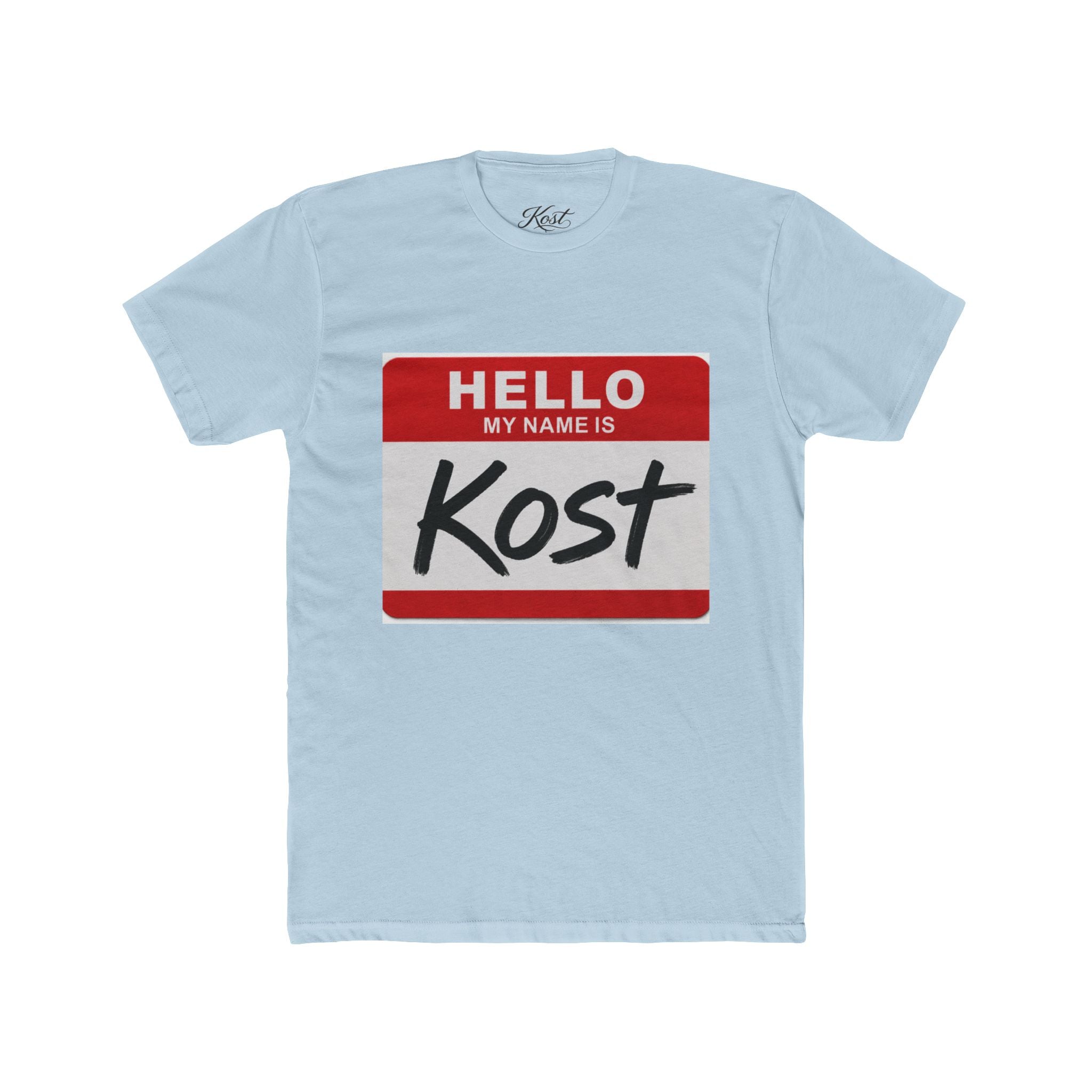 Hello My Name Is Kost T‑Shirt — Name Tag Graphic Tee