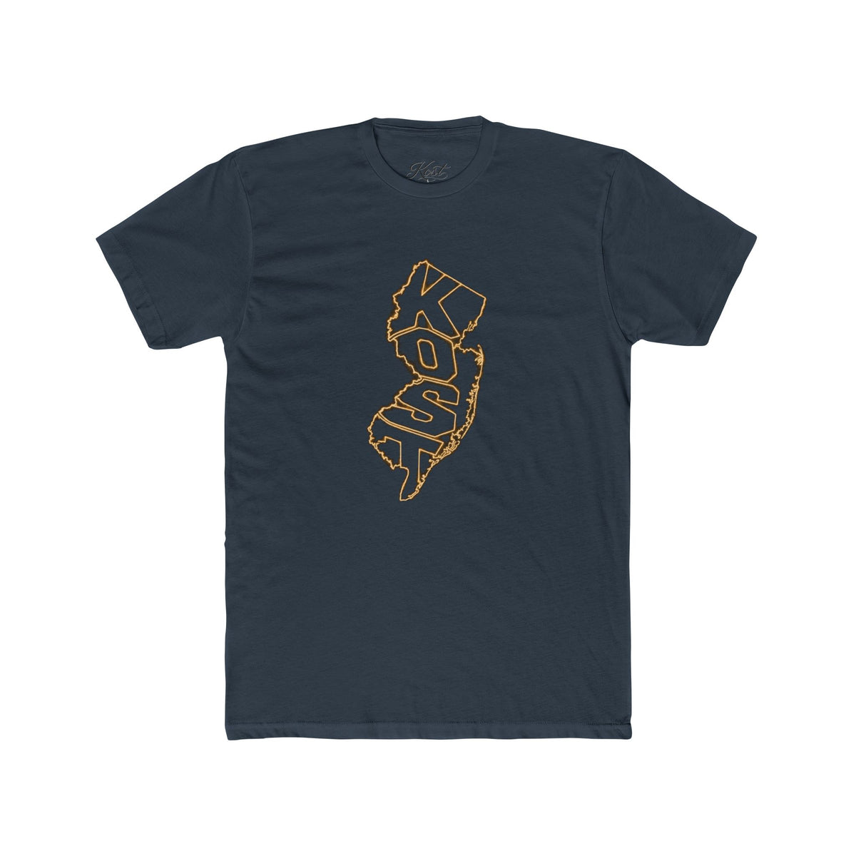 New Jersey 'KOSO' Map Tee — Vintage Gold State Graphic T-Shirt